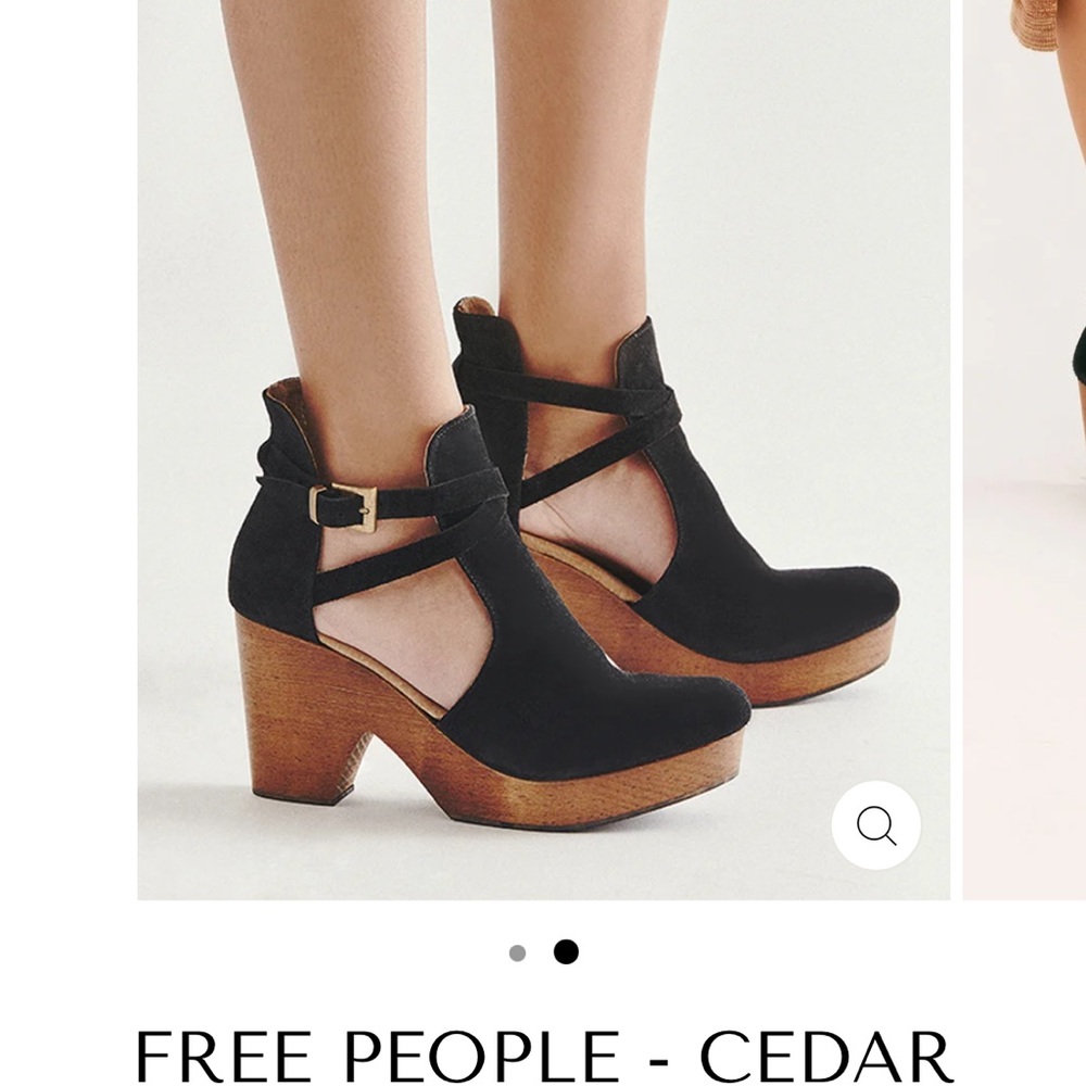 Free People Cedar Clog In Black Suede